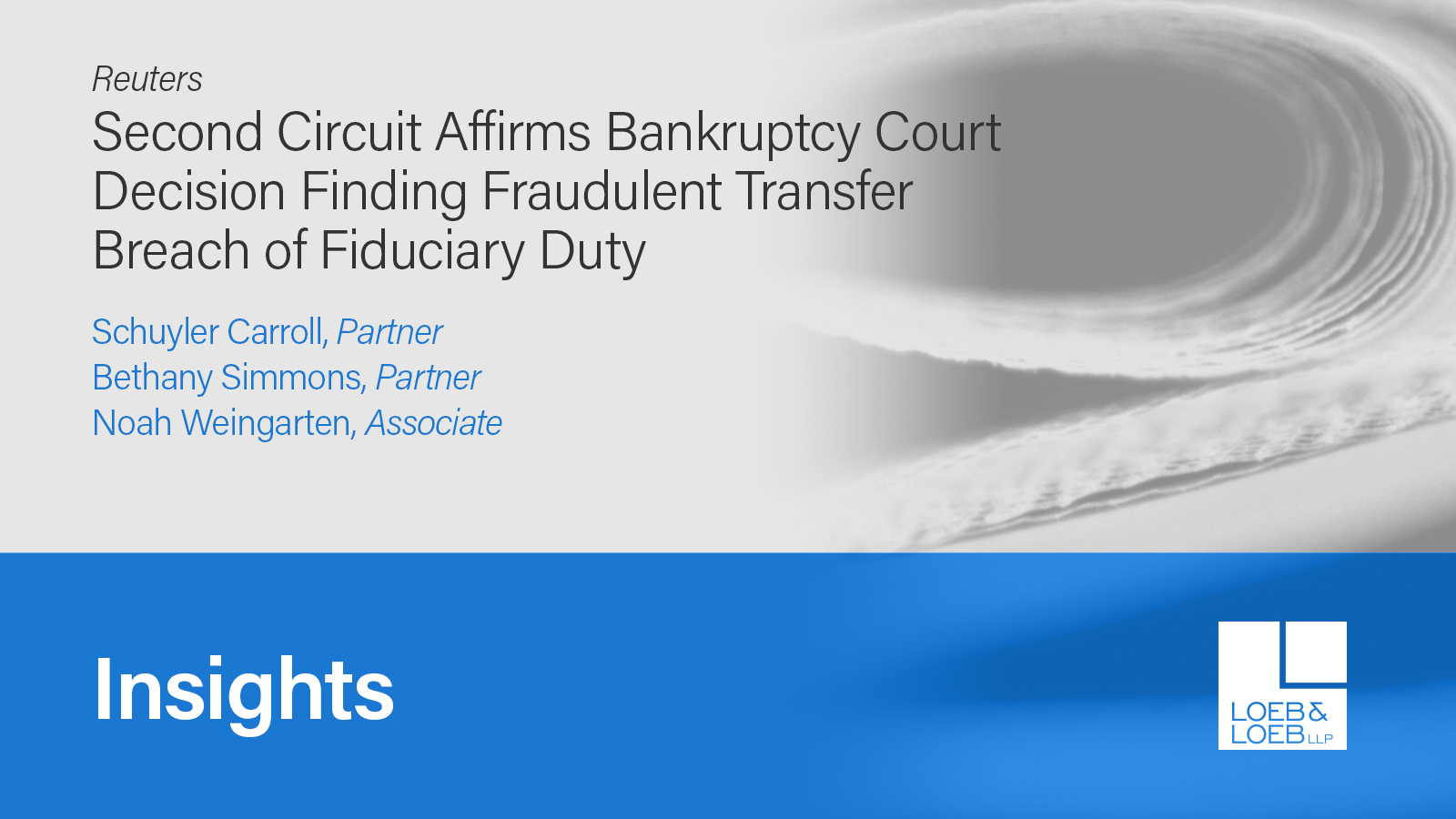 2nd Circuit Affirms Bankruptcy Court Decision Finding Fraudulent